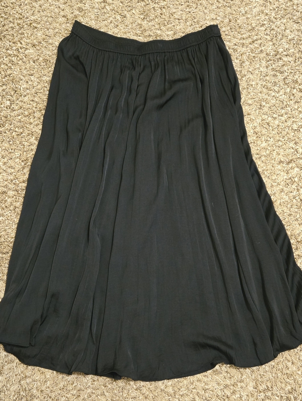 The White Company Black Pleated Maxi Skirt